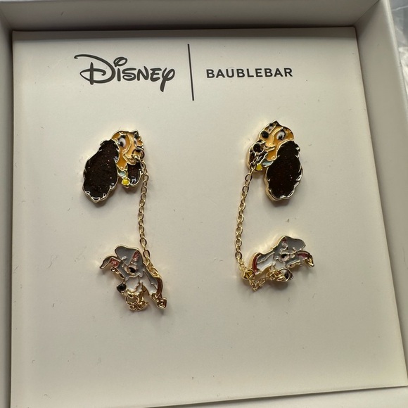 BaubleBar x Disney Lady &the Tramp earrings NWT READ - Picture 3 of 4